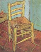 Vincent's Chair with His Pipe (nn04) Vincent Van Gogh
